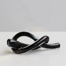 GobekUsa Geometric Glass Sculpture Twine Knot Decor Home Decor Accessory