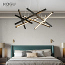 GobekUsa LED Chandelier Remote Control Ceiling Pendant Light for Living Room, Dining Room, Bedroom