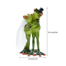 GobekUsa Leggy Frog Couple Figurine: Modern Wedding Home Decor Statue