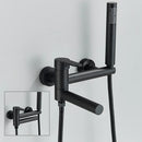GobekUsa Black Wall Mount Waterfall Tub Shower System Faucet