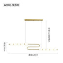 GobekUsa Gold Acrylic LED Ceiling Chandelier for Living Room Bedroom Pendant Lighting