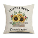 GobekUsa Lavender Flower Linen Pillowcase for Sofa Car, Living Room Decor, Throw Pillow Case