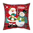 GobekUsa Christmas Sofa Pillow Cover Home Decor Throw Pillowcase Santa Claus Printed