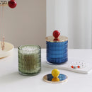 GobekUsa Glass Tea Canister Candy Pot Ceramic Ball Decorative Storage Jar
