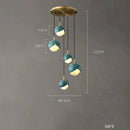 GobekUsa Blue Copper Chandelier Pendant Light for Kitchen Island & Restaurant