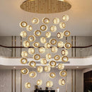 GobekUsa Crystal Chandelier Stair Pendant Lamp Living Room Pendant Lights Interior Lighting