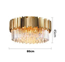 GobekUsa Golden Crystal Ceiling Light for Modern Living Room and Dining Room