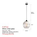 GobekUsa Black Glass Pendant Lights: Modern Nordic Chandelier for Dining Room, Kitchen, Bedroom, and Restaurant