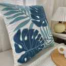 GobekUsa Leaf Embroidered Cotton Cushion Cover Set - Home Decor Pillow Covers 45x45