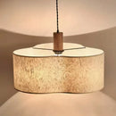 GobekUsa Cream Wabi-sabi Chandelier Lamp Retro Japanese-style Bedroom Decor Lighting