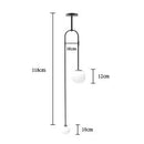 GobekUsa Glass Ball Brass Pendant Lights LED for Restaurant and Bedroom Lighting
