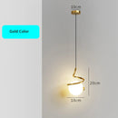 GobekUsa LED Spiral Pendant Lights Chandelier for Living Room Bedroom Lighting