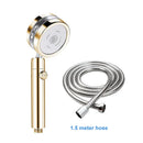 GobekUsa Double Panel Turbo Shower Head with Spiral Water Flow and One Key Stop