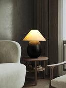 GobekUsa Elegant Wood Table Lamp for Bedroom Office Decor