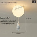 GobekUsa Little Bear Cartoon Pendant Lamp for Kids Room Bedroom Living Room