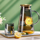 GobekUsa Glass Tea Jug & Water Kettle Set - Heat Resistant Teaware Tray & Accessories