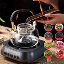 GobekUsa Glass Teapot: Thickened Transparent Kung Fu Tea Set, Perfect for Tea and Coffee.
