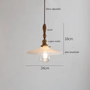 GobekUsa Butterfly Ceramic LED Pendant Lamp with Wooden Handle for Home Decor
