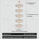 GobekUsa Crystal Duplex Chandelier: New Light Luxury Post-Modern Hall Lighting for High Living Room