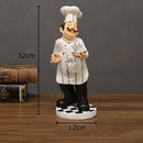 GobekUsa Bearded Chef Resin Figure Sculpture Modern Kitchen Desk Decor Ornaments