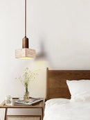 GobekUsa Japanese Style Yellow Cave Stone Pendant Lamp for Bedroom, Restaurant, Bar