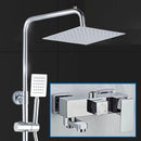 GobekUsa Bathroom Rainfall Shower Faucet Set with Hand Sprayer - Wall Mounted Chrome Copper