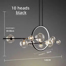 GobekUsa Bubble Glass Chandelier LED Dining Table Spherical Lighting