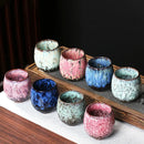 GobekUsa Chinese Kiln Ceramic Coffee Cup Set, 250ml, Elegant Kung Fu Teacup Pottery Handmade