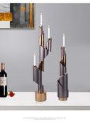 GobekUsa Geometric Helical Pipe Candle Holder for Home Decor and Centerpieces
