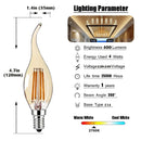 GobekUsa Dimmable LED Filament Bulb 4W E14 220V 2200K Candle Light
