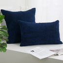 GobekUsa Corduroy Striped Cushion Cover 30-60cm Soft Comfortable Throw Pillow Case Home Decor