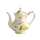 GobekUsa Lemon Pattern Porcelain Tea Set: Teapot, Kettle, Handle Cup, Mugs