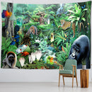 GobekUsa Jungle Animal Tapestry Wall Hanging: Bohemian Style Home Decor & Children's Room Art