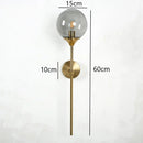GobekUsa Golden Glass Wall Sconces | Modern Nordic Lights for Home Decor