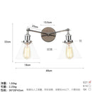 GobekUsa 2 Head LED Wall Lamps Iron Glass Bedroom Stair Light Fixtures