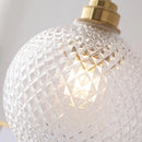 GobekUsa Glass Globe LED Pendant Light Fixture for Porch Kitchen Aisle, Adjustable Hanging Lamp