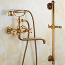 GobekUsa Brass Bathtub Shower Set Wall Mounted - Hot and Cold Mixer Taps