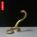 GobekUsa Copper Cobra Zodiac Snake Feng Shui Decoration Craft