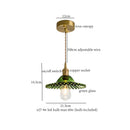GobekUsa Green Glass LED Pendant Light Fixture - Modern Nordic Hanging Lamp
