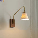 GobekUsa Copper Ceramic LED Wall Lamps Modern Style for Bedroom Living Room Bar