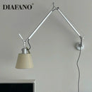 GobekUsa Adjustable Aluminum Wall Lamp with Long Swing Arm for Bedside & Study