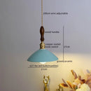 GobekUsa Ceramic LED Pendant Lamp: Modern Wood Handle Hanging Light Fixtures