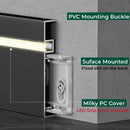 GobekUsa LED Skirting Aluminum Profiles: Brushed Gold/Black, Conner Baseboard, Diffuser, Stair, Floor, Wall Decor