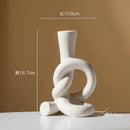 GobekUsa Ceramic Knot Candle Stand Geometric Home Decor Hollow Candlestick