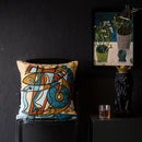 GobekUsa Christmas Picasso Style Abstract Cushion Cover for Living Room Sofa and Bed