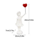 GobekUsa Banksy Girl Balloon Sculpture Figure for Modern Interior Decor