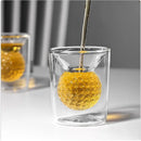 GobekUsa Golf Ball Double Tumbler: High Borosilicate Thickened Glass Cup