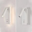GobekUsa Black Brass LED Wall Lamp with USB Port & Switch - 3W Spotlight for Bedroom