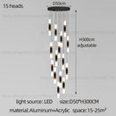 GobekUsa LED Staircase Chandelier: Modern Duplex Home Lighting for Architectural Decoration