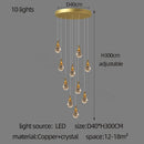 GobekUsa Gourd Shaped Crystal Chandelier for Living Room & Restaurant